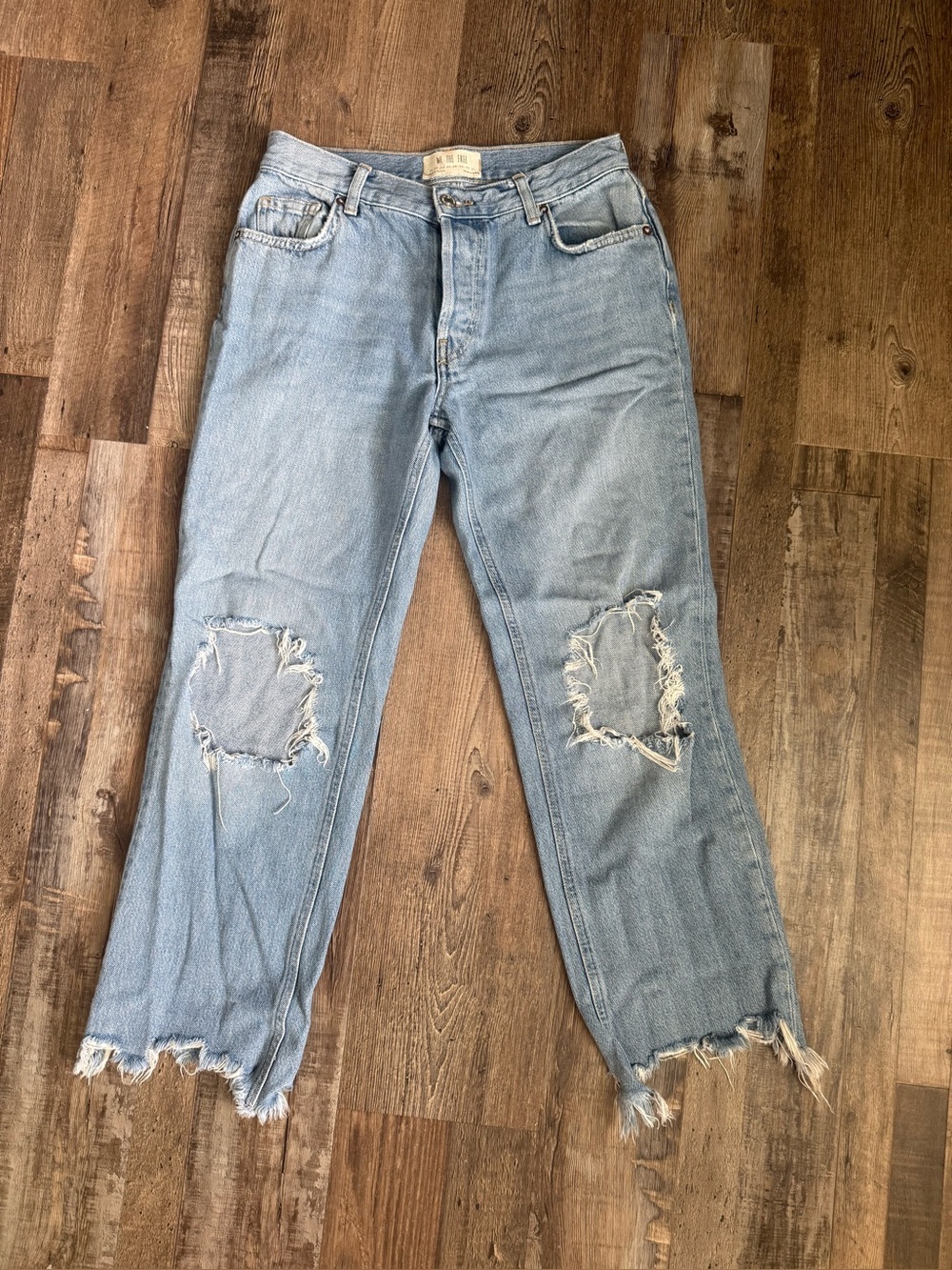 Free People Light Blue Distressed Women's Jeans